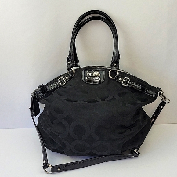 Coach Madison Op Art Lindsay Satchel Black F1173-18649